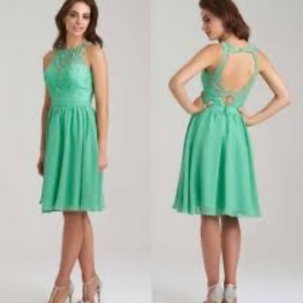 ALLURE BRIDALS HOMECOMING DRESS - NWT SIZE 12 - GREEN